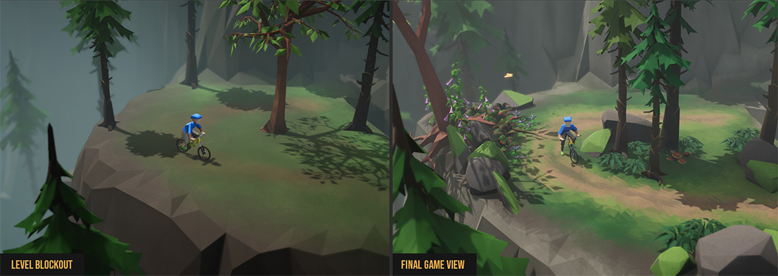 Level Blockout und Final Game View Lonely Mountains: Downhill