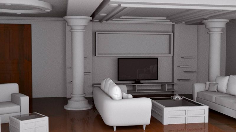 3D Szene eines Wohnzimmers von Beverly Legierski