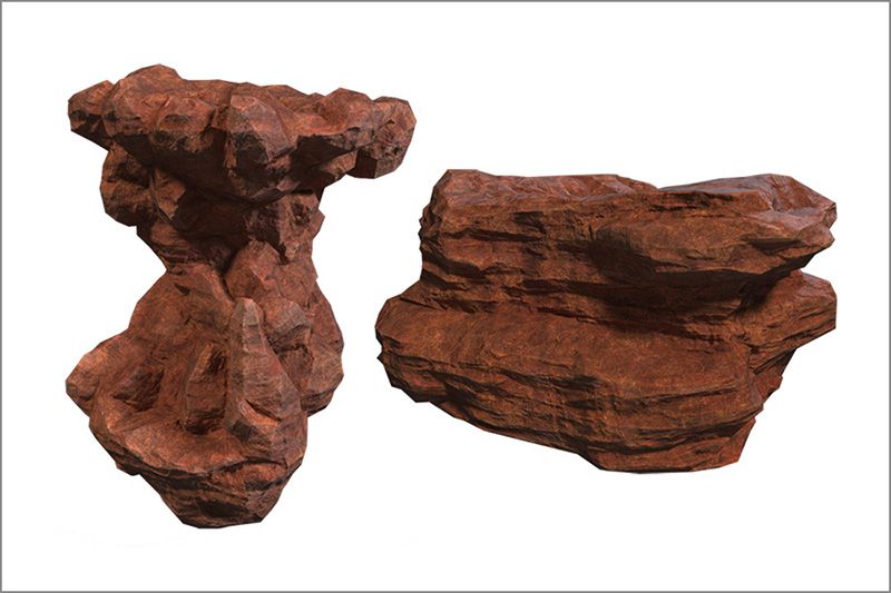 3D Modelle von rotem Gestein von Tobias Bagi