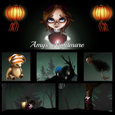 Projektcover von dem Horror Side-Scroller Amys Nightmare