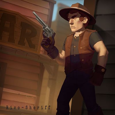 Projektcover von dem Puzzle Action Game Rico Sheriff